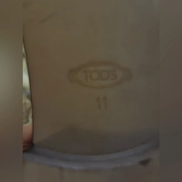 🔥Tod’s Lace Up Black Patent Leather Shoe’s Men’s Size 11 Tod’s Stamped Monogram - Picture 7 of 7